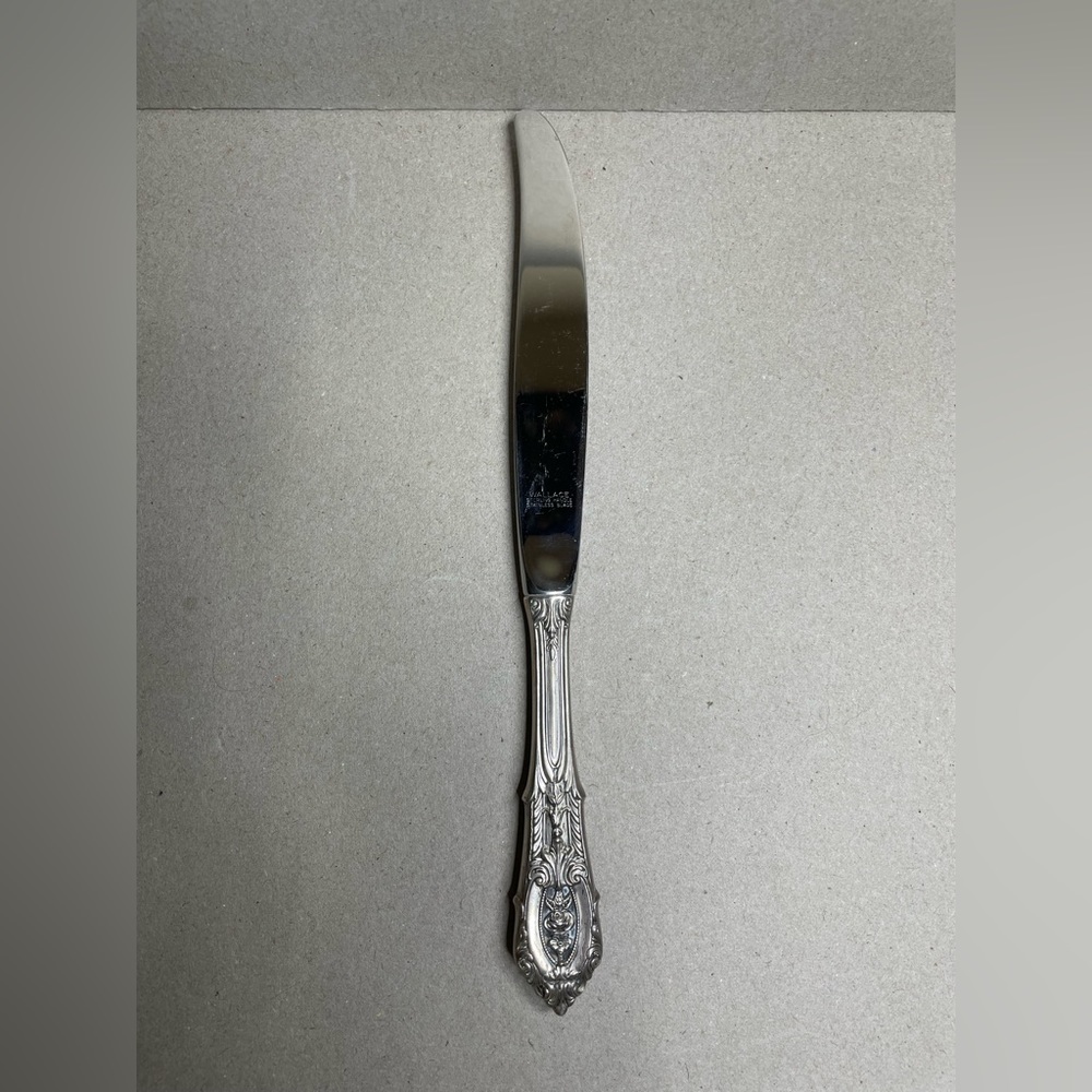 Rose Point 9” Sterling Handle 1934 Knife Wallace Silversmith Single Only